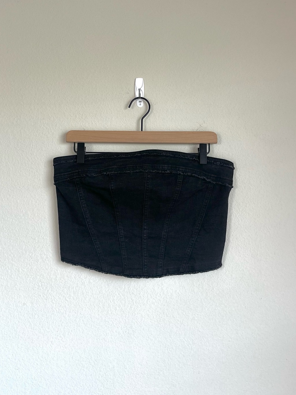 NWT Urban Outfitters Ecote Black Denim Crop Corset Top